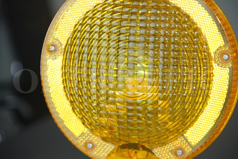 Emergency LED Battery Powered Yellow Strobe Warning Light, Road Construction Cone Traffic Light Flicker Beacon Lamp