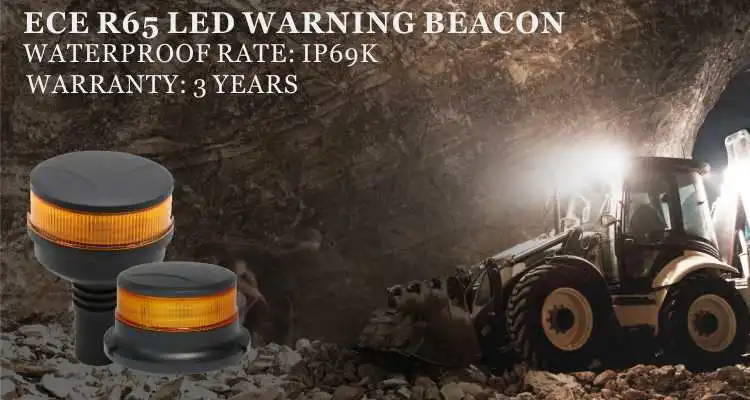 LED Compact Beacon (Rotating) - Fixed Mount with IP69K Waterproof