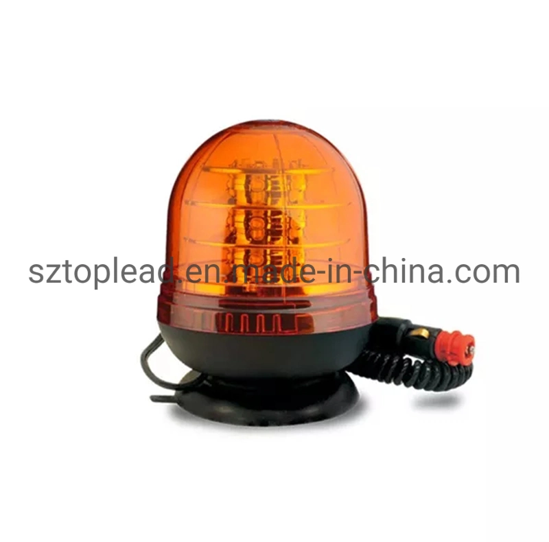 R65 DC12-24V Yellow Power LED Strobe Screws Emergency Light, IP65 PC Lens Flashing and Rotating Safety Warning Beacons