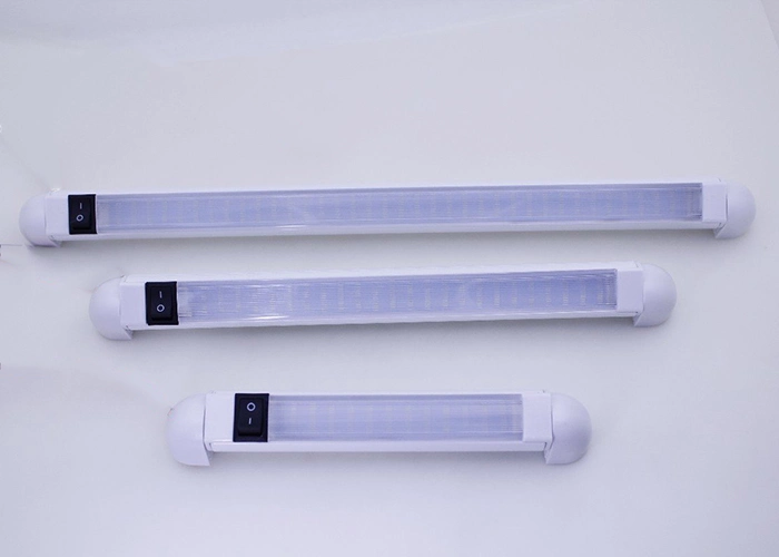 12V Cool White LED 18&quot; Marine Linear Cabin Ceiling Light Bar Boat/RV/Caravan Down Dome Lamp