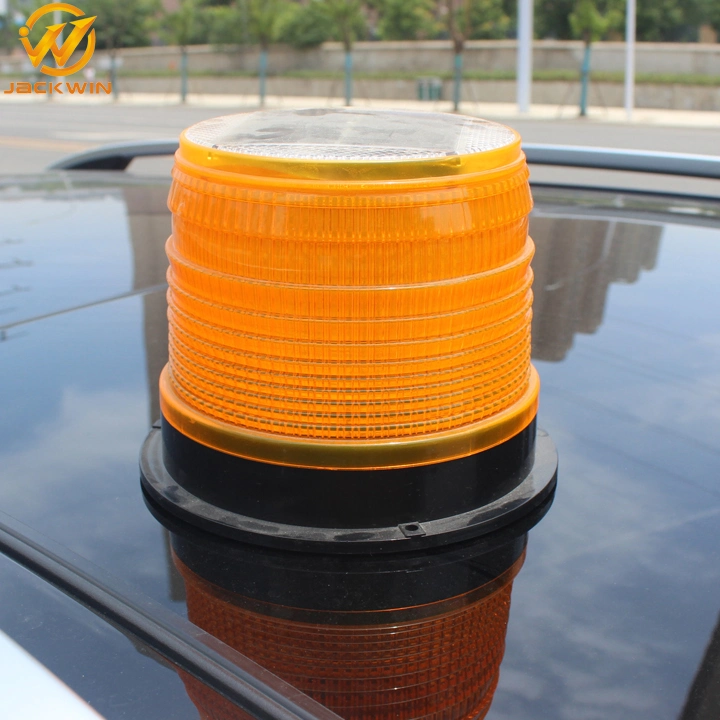 Bright Rotating Solar LED Warning Beacon Lights/Red Traffic Signal Strobe Beacon