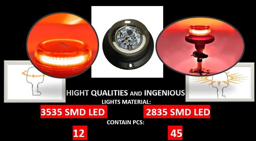 Red Strobe LED Light for Heavy Duty Rotating Beacon Flash Light