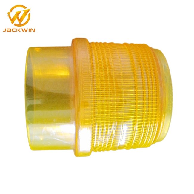 Mini LED Flashing Amber Solar Warning Light Mounted on Delineator Post or Bollard