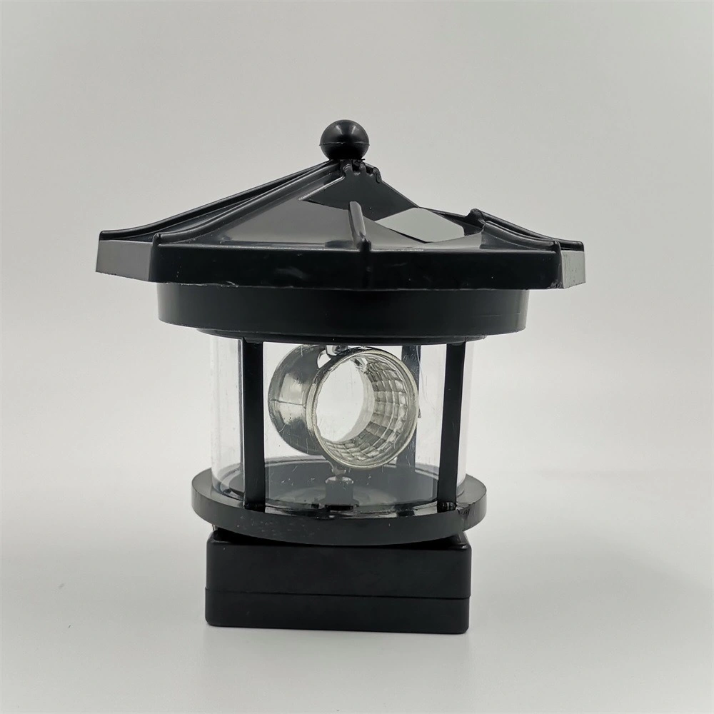 Waterproof Solar Lighthouse 360 Degree Rotating Miniature Garden Light IP44 Outdoor Decoration for Lawn and Pond Bl19068