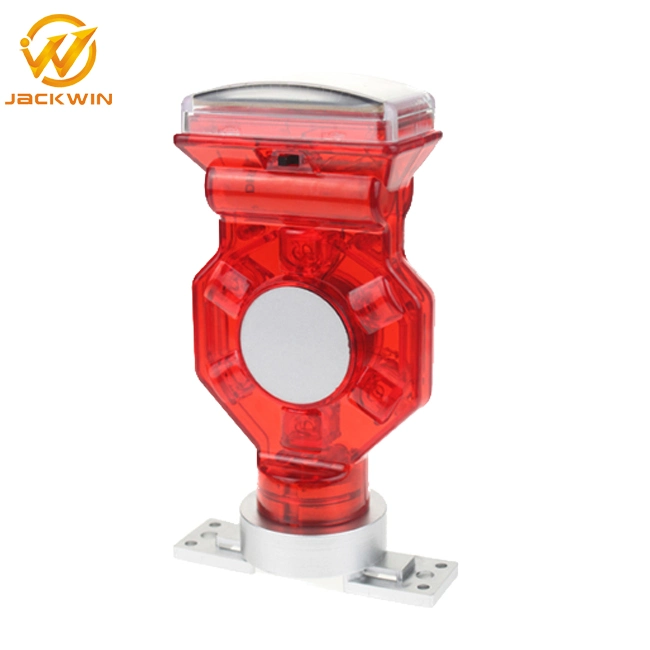 Red / Yellow Flashing LED Solar Power Beacon Light for Traffic Cone / Delineator Post / Plastic Barricade