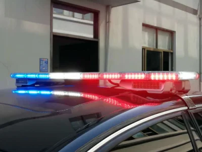 LED di avvertimento in lega di alluminio SENken barra luminosa 396W SAE e-MARK per Macchina della polizia con altoparlante integrato nella staffa