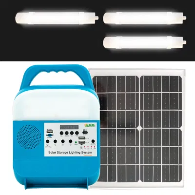  Kit di sistemi di illuminazione portatili Mini Solar Power per la casa con Altoparlanti per musica Solar Energy Systems Sre-618-C.