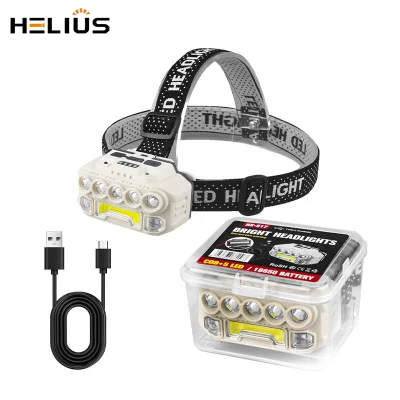  7 * LED COB portatile leggero luminoso tipo C di carica LED multifunzione Faro