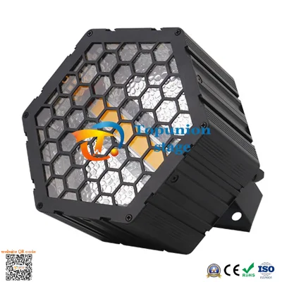 Lampada a LED retrò esagonale grande e in vendita a caldo esplosione in oro colorato Luce stroboscopica da corsa