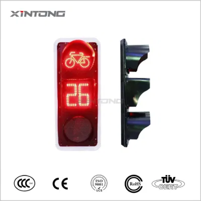 Luce di segnalazione pedoni per bici da veicolo con Pole Portable Road Supporto per la scheda del traffico