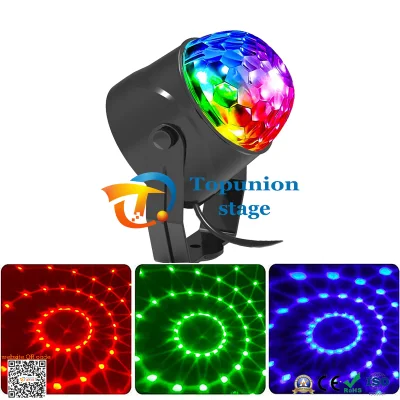 Telecomando Mini LED laser spot laser al quarzo rotante colorato Lampada da palco con flash esplosivo