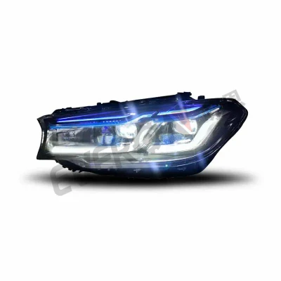 Gruppo faro anteriore a LED completo per BMW serie 5 G30 17-20 aggiornamento a 2022 M5 proiettore laser blu senza Sostituzione del paraurti