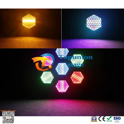 Lampada a LED retrò esagonale grande e in vendita a caldo esplosione in oro colorato Luce stroboscopica da corsa
