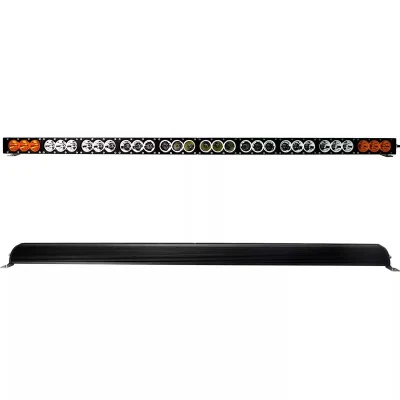 Barra luminosa a LED stroboscopica per auto proiettore combinato a due colori Barra luminosa a LED per veicoli industriali a fila singola per accessori fuoristrada