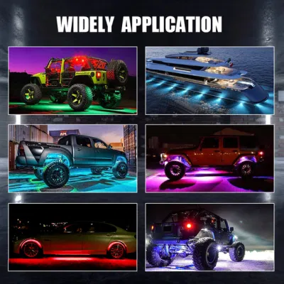 Rock Lights per camion 4 6 8 LED RGB Pods Rock Lights con TELECOMANDO APP e modalità musica alta Bright impermeabile Neon Off Road
