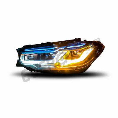Gruppo faro anteriore a LED completo per BMW serie 5 G30 17-20 aggiornamento a 2022 M5 proiettore laser blu senza Sostituzione del paraurti