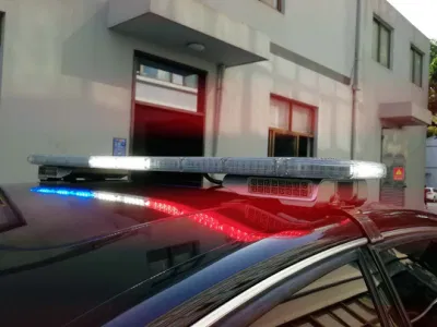 LED di avvertimento in lega di alluminio SENken barra luminosa 396W SAE e-MARK per Macchina della polizia con altoparlante integrato nella staffa