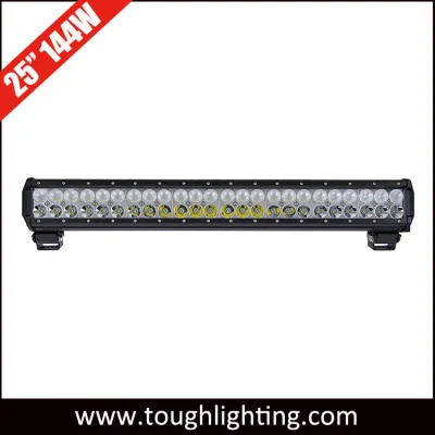  Luce LED a basso prezzo da 24 pollici 144 W montata su tetto a due file Barre