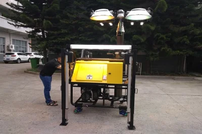  Lampada a torre mobile personalizzata con luce principale da 2700 W e 1500 W. Luce di ricerca