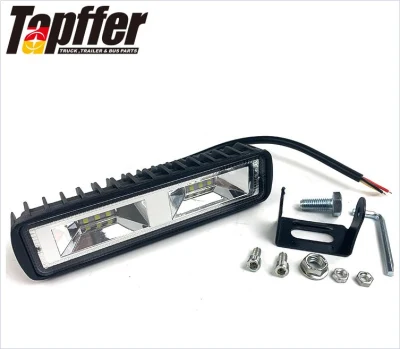  Sistema di illuminazione per auto, luce di lavoro a LED da 48 W, doppio foro Barra luminosa adatta per veicoli fuoristrada