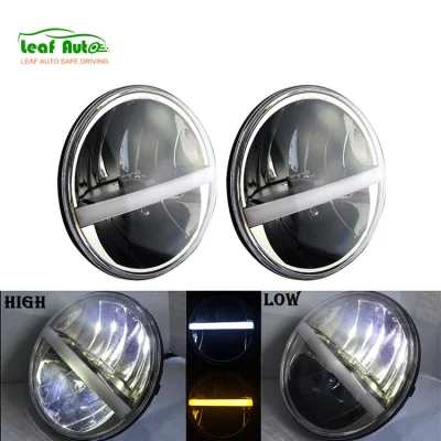  Fari a LED da 7 pollici con luci diurne e indicatore di direzione color ambra Faro per Jeep Wrangler JK Tj Fj Hummer Trucks Harley Luci per la circolazione su strada