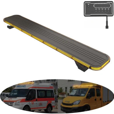 Barra luminosa di emergenza a LED ultrasottile 12-24V ECE SAE 48&quot; Luce lampeggiante ambra per il dispositivo di recupero della massa ingombrante del rimorchio
