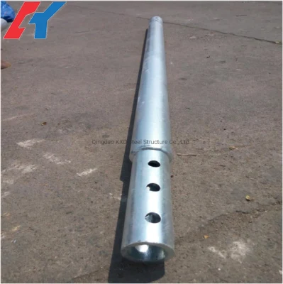 Solare sistema pile albero rotondo terreno portatile Helical Anchor Foundation Molo con pile elicoidali