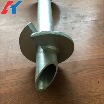 Solare sistema pile albero rotondo terreno portatile Helical Anchor Foundation Molo con pile elicoidali
