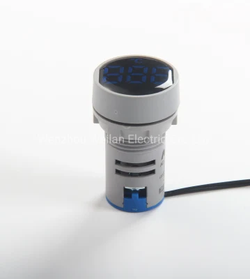 Installazione a pannello da 22 mm indicatore luminoso LED con display digitale termometro cilindrico