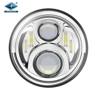  Super luminoso, 72 W, JK Jl, ambra, bianco, rotondo, 24 Volt Faro a LED da 12 V 7 pollici per jeep Offroad