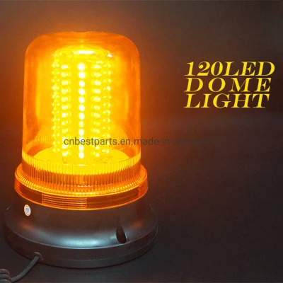  Lampeggiatore rotante di emergenza a LED all&prime;ingrosso 120 spia di avvertimento per la circolazione su strada Girofaro lampeggiante rotante stroboscopico magnetico a LED per autocarro da 12 V/24 V.
