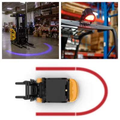  Luce di avvertimento impermeabile carrello elevatore a forche luce di sicurezza magazzino