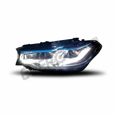 Gruppo faro anteriore a LED completo per BMW serie 5 G30 17-20 aggiornamento a 2022 M5 proiettore laser blu senza Sostituzione del paraurti