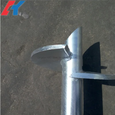 Solare sistema pile albero rotondo terreno portatile Helical Anchor Foundation Molo con pile elicoidali