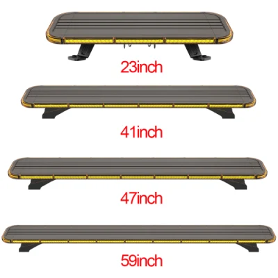 Barra luminosa di emergenza a LED ultrasottile 12-24V ECE SAE 48&quot; Luce lampeggiante ambra per il dispositivo di recupero della massa ingombrante del rimorchio