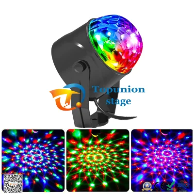 Telecomando Mini LED laser spot laser al quarzo rotante colorato Lampada da palco con flash esplosivo