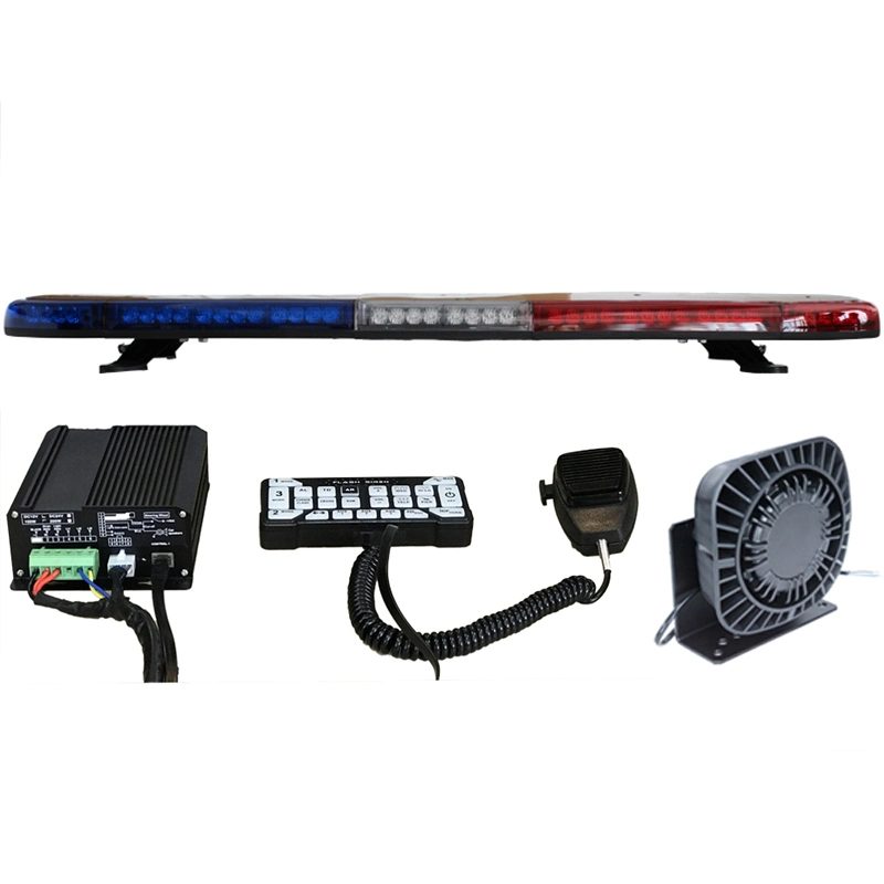 PC Lens Flashing Warning LED Strobe Lightbar with Cjb711dk 100W Siren Speaker