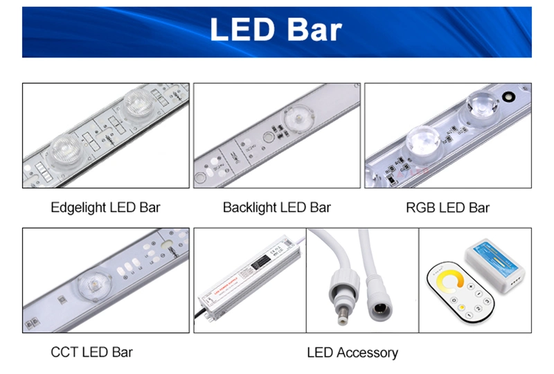 Edgelight U-Bahn-Werbung High Power RGB LED Strip Light LED Light Bars for Advertising Double Side Light Box