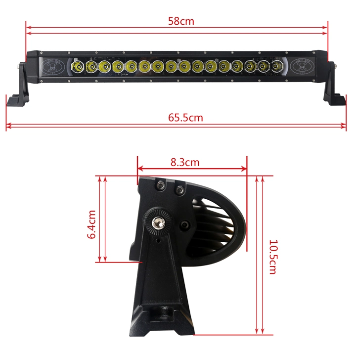 New Product! ! 150W Single Row Light Bars Car Truck Motorcycle Accessories LED Offroad/Tractor Auto LED Light Bar with Skull