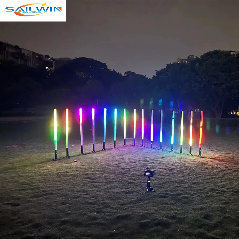 New Pixel Tube Lighting Waterproof Battery APP Remote Control DMX Wireless WiFi 360 Pixel Tube RGBWA 5in1 LED with Charge Case