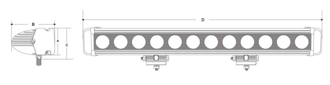 Straight Single Row 6inch/10inch/17inch/24inch/31inch LED Driving Light Bar for Offroad Car Jeep Auto Truck Tractor