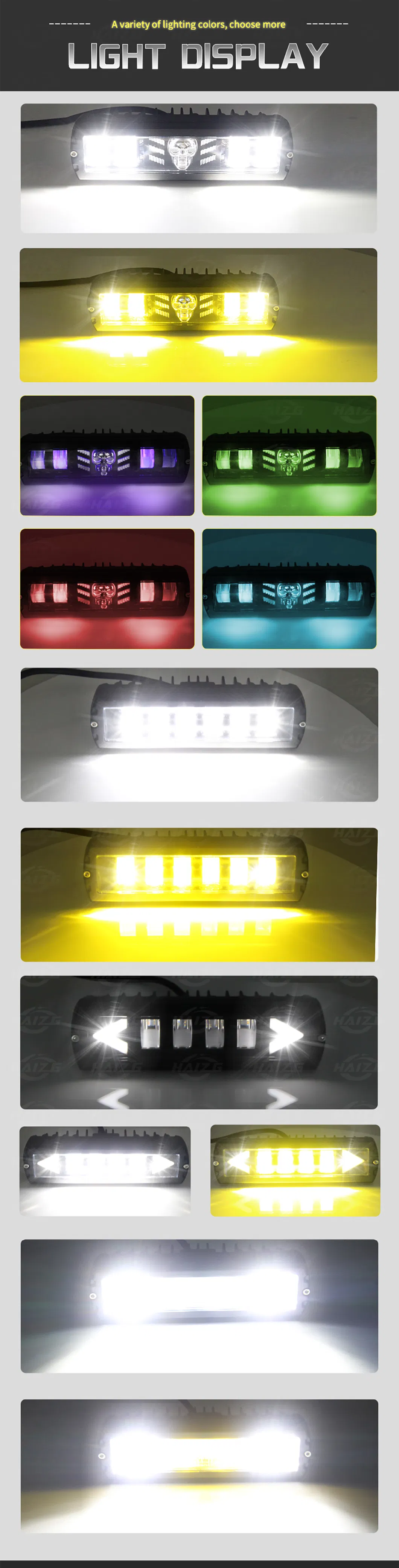 Haizg Factory Supply 30W LED Light Bar for Truck Motor