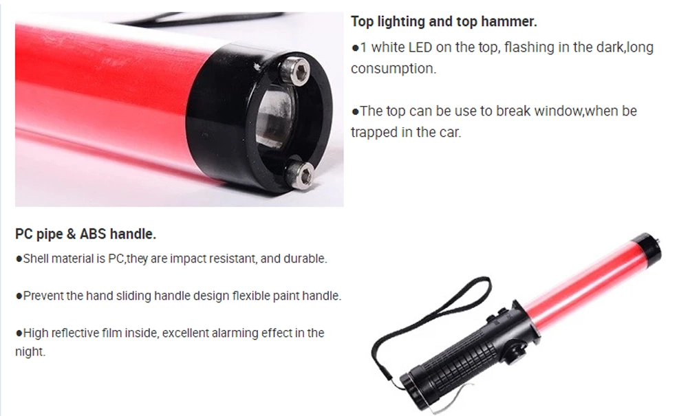 Brilliant-Dragon Road Emergency Magnet Alarm LED Traffic Light Baton Stick