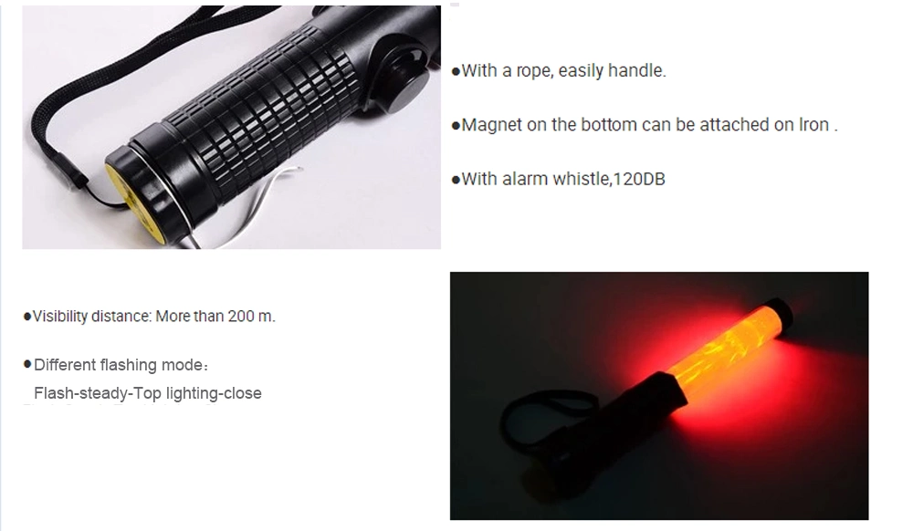 Brilliant-Dragon Road Emergency Magnet Alarm LED Traffic Light Baton Stick