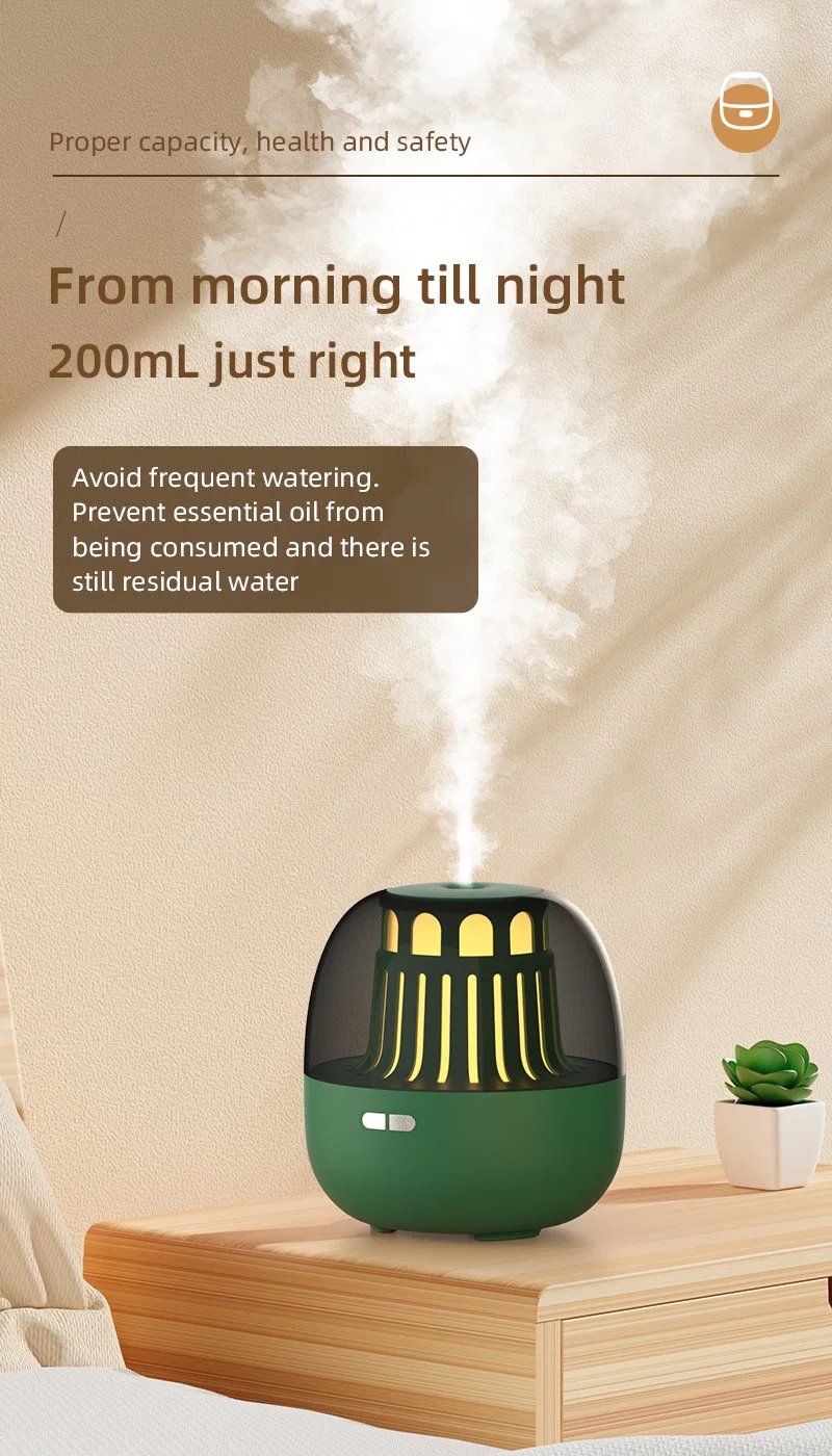 Portable Color Light Cool Mist Humidifier Lighthouse Aromatherapy Essential Oil Diffuser