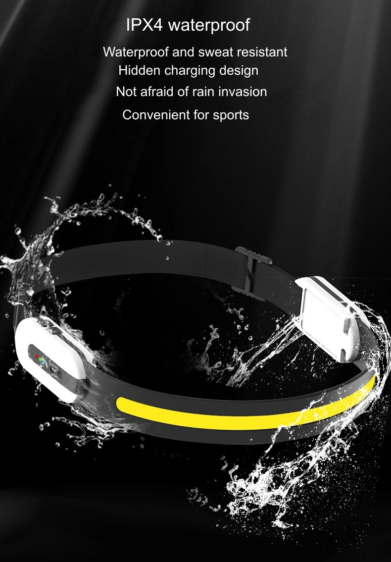 3 Lighting Modes Super Bright Silicone Bluetooth Speaker COB Headlight Waterproof LED Headlamp