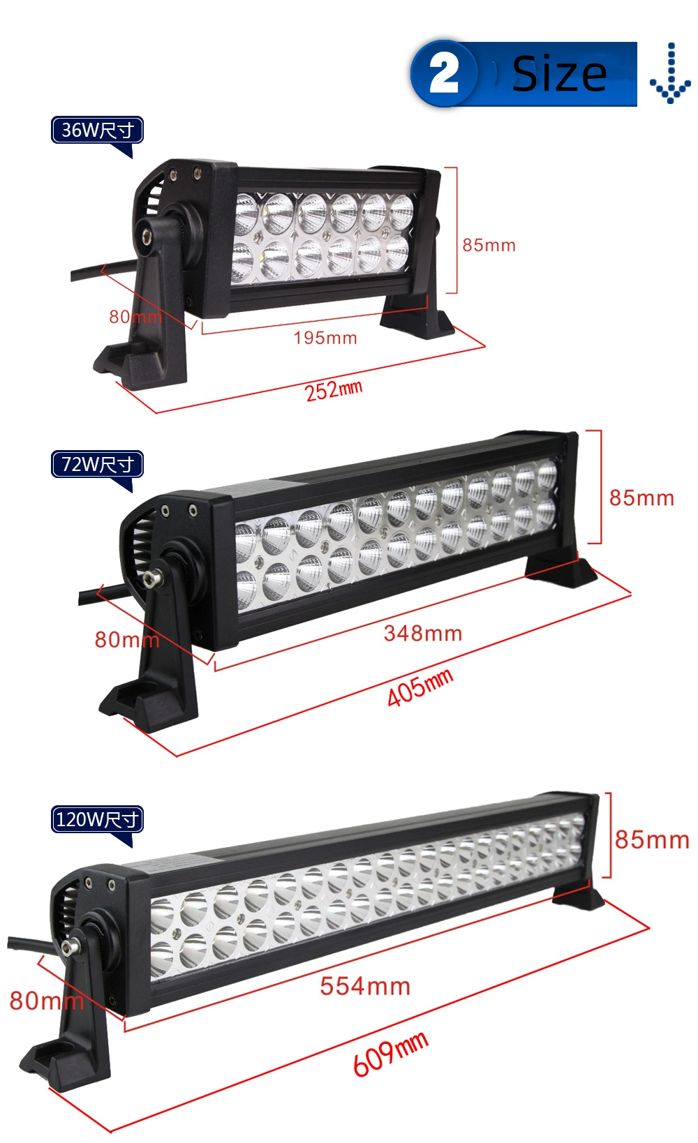 RoHS LED Laser Light Bar off Road ATV