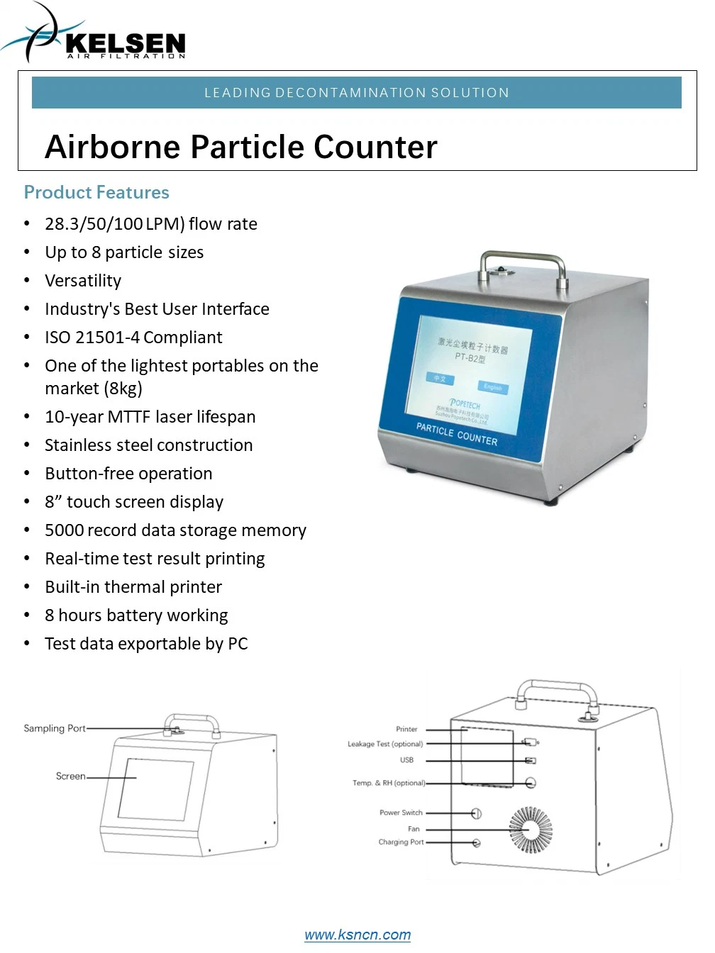 Versatile Portable Laser Airborne Particle Counter