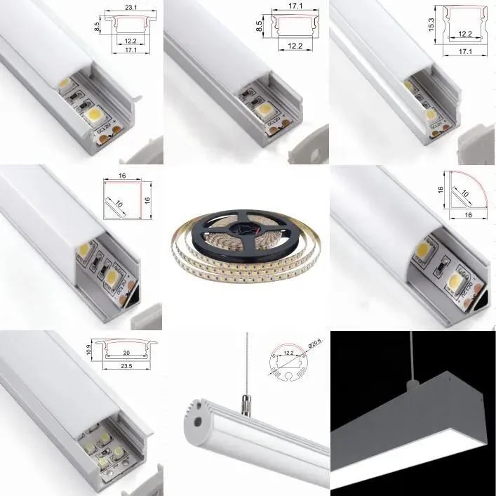 Shaped Long LED Aluminium Extrusion Profile Light Bar