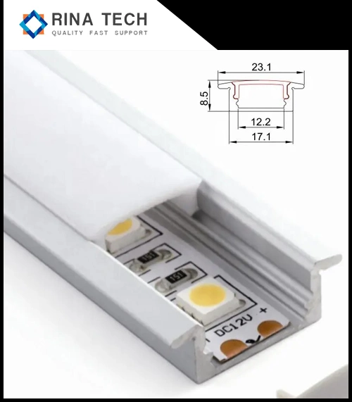 Shaped Long LED Aluminium Extrusion Profile Light Bar